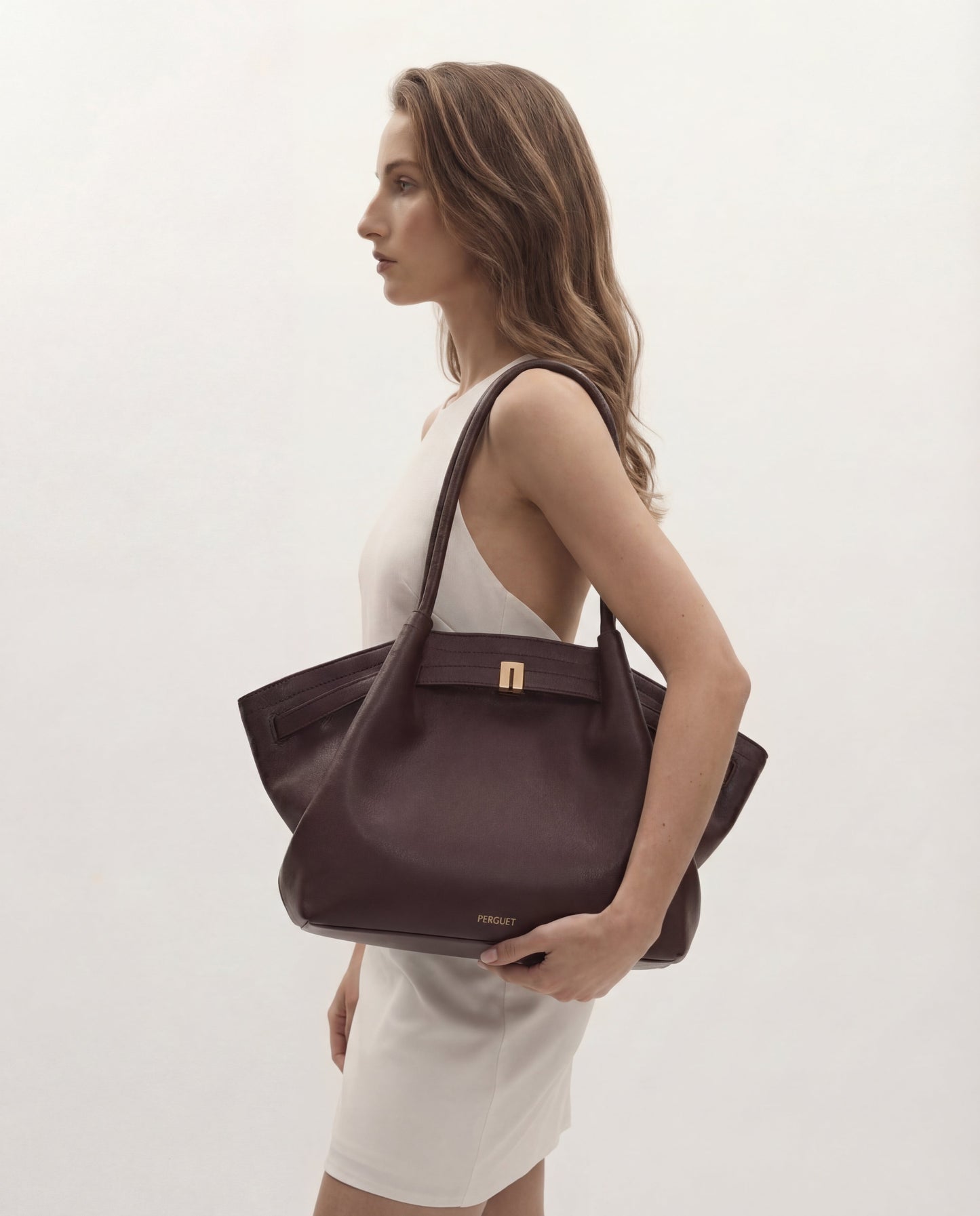 Patina Medium Deri Tote Çanta