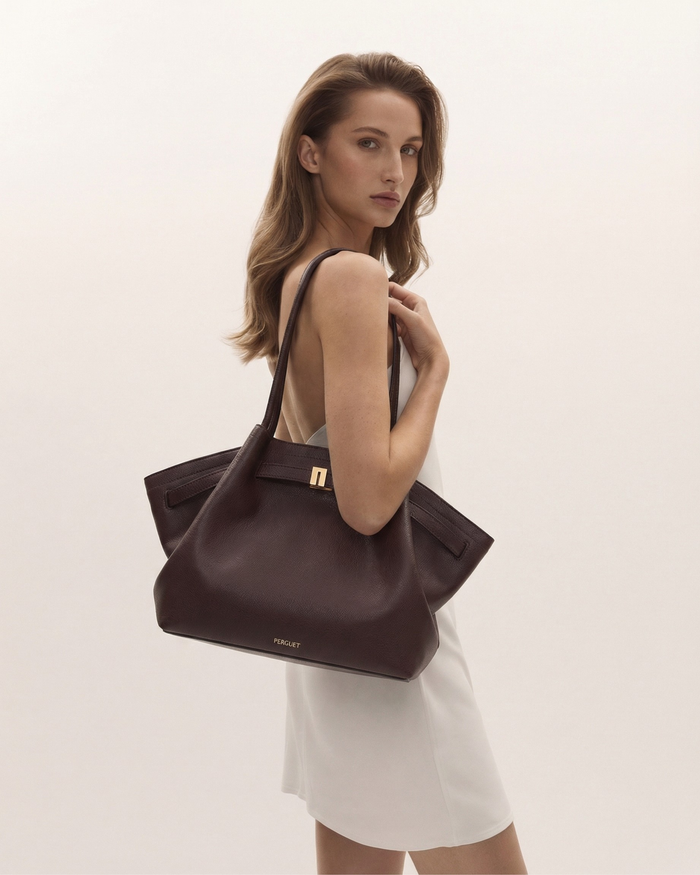 Patina Medium Deri Tote Çanta