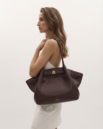 Patina Medium Deri Tote Çanta